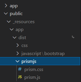 prismjs files location v2